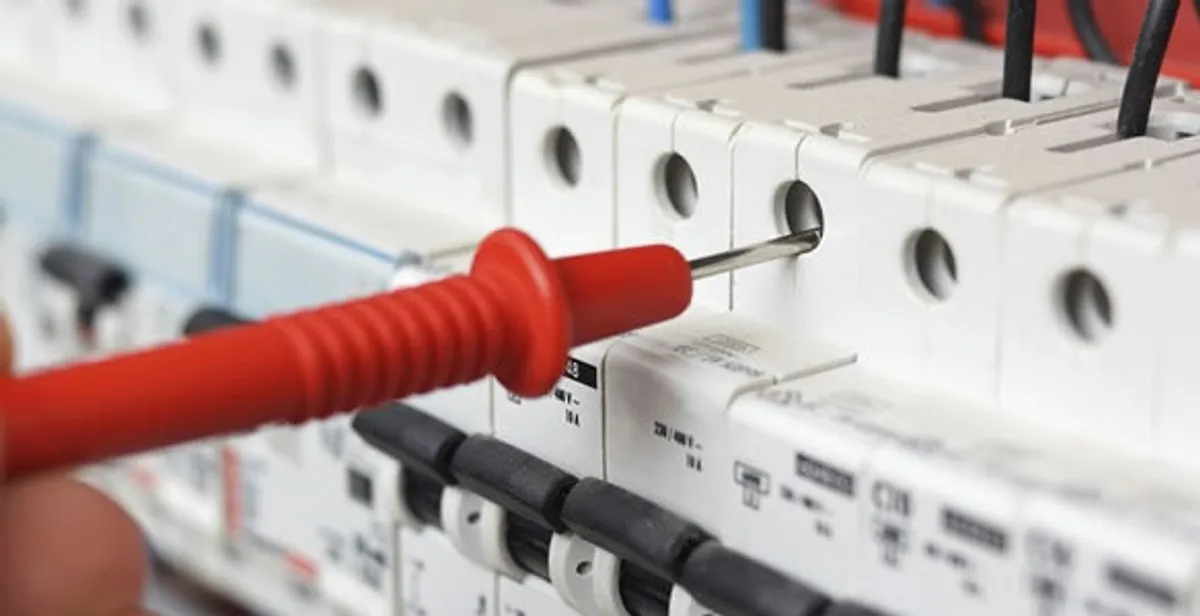 Electrical contractor testing circuit breakers during electrical repair in West Columbia, SC