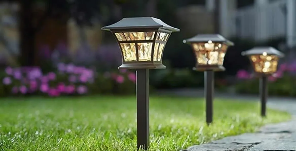 landscape lighting installation services with professionally installed pathway lights in Columbia, SC