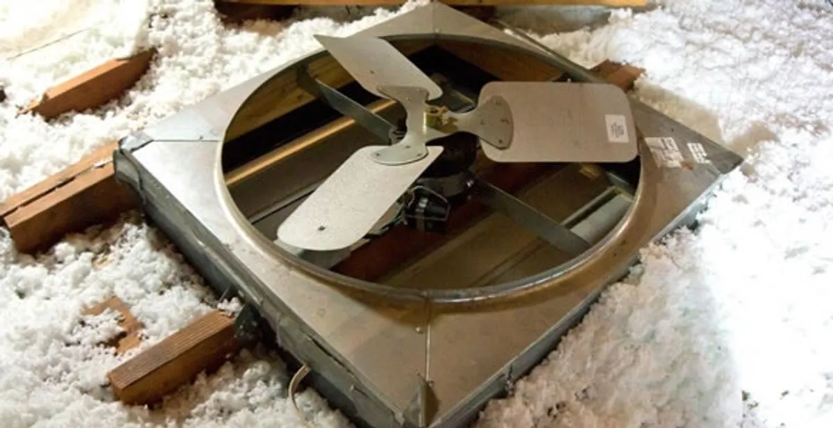whole house fan installation services with attic-mounted ventilation unit in Columbia, SC